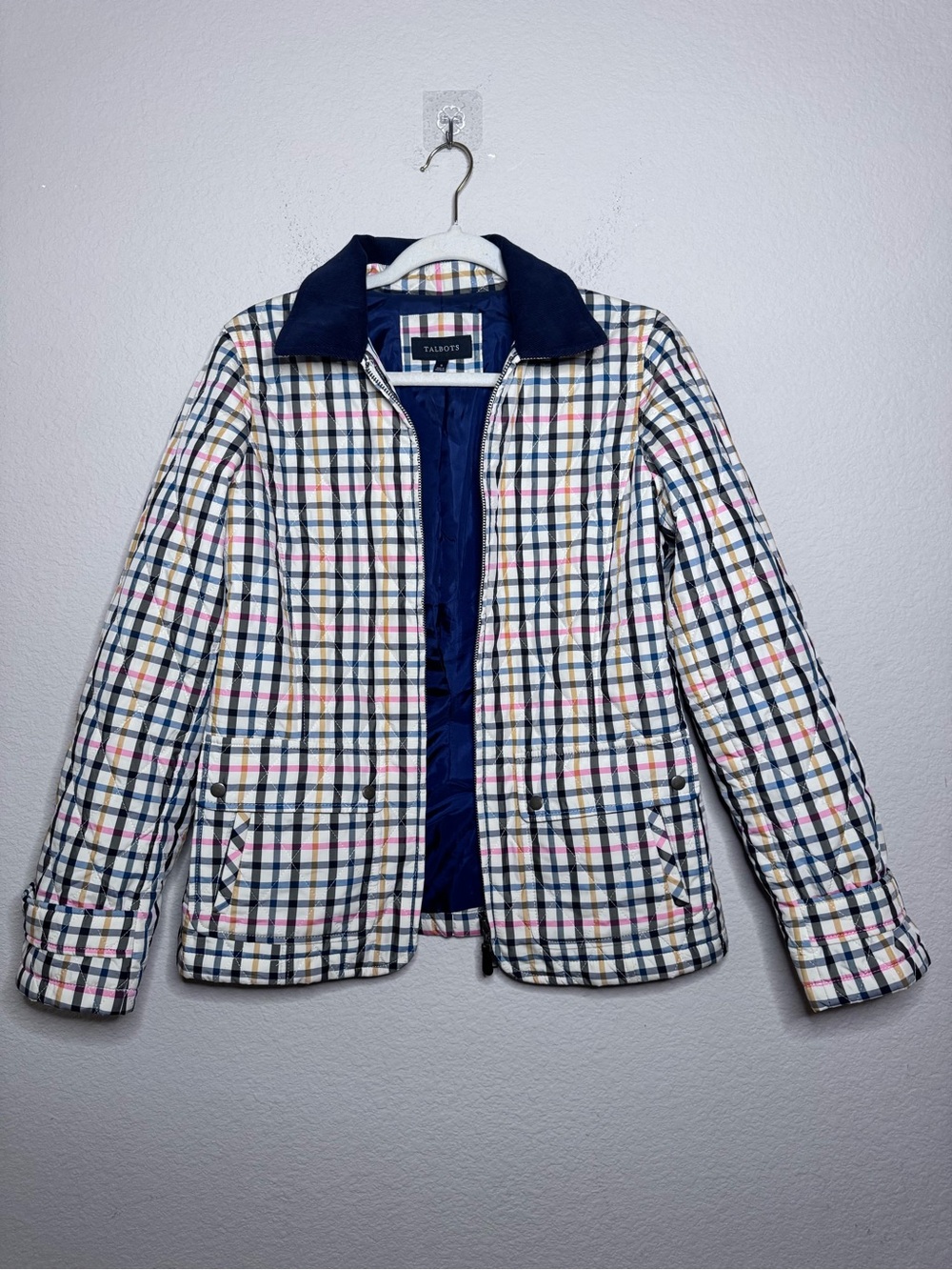 Talbots Quilted Barn Coat Corduroy‎ Collar Jacket Size Small